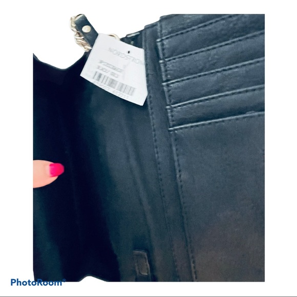 NWT NEIMAN MARCUS Black and Gold Crossbody w/ Bow - Picture 10 of 13